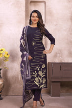 Load image into Gallery viewer, Designer Dark Purple Suit Set In Silk - Diva D London LTD