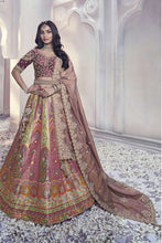 Load image into Gallery viewer, Dark Mauve Designer Bridal Embroidered Lehenga Choli In Dola Silk