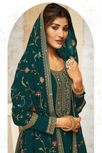 Load image into Gallery viewer, Dark Green Multi Embroidery Traditional Suit