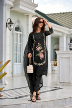 Load image into Gallery viewer, Black Lakhnavi Embroidered Suit