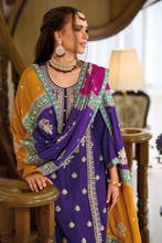 Load image into Gallery viewer, Purple Readymade Embroidered Chiffon Pant Suit Set