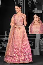 Load image into Gallery viewer, Pastel Peach Ethnic Embroidered Lehenga Choli