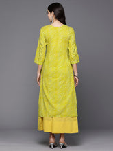 Load image into Gallery viewer, Indo Era Green Printed Straight Kurtas