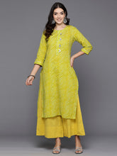 Load image into Gallery viewer, Indo Era Green Printed Straight Kurtas