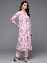 Load image into Gallery viewer, Indo Era Lavender Printed A-Line Kurtas