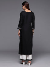 Load image into Gallery viewer, Indo Era Black Printed Straight Kurtas - Diva D London LTD