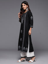 Load image into Gallery viewer, Indo Era Black Printed Straight Kurtas - Diva D London LTD