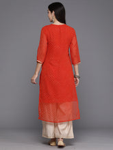 Load image into Gallery viewer, Indo Era Orange Printed Straight Kurtas