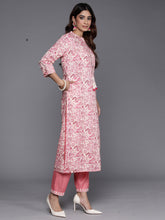 Load image into Gallery viewer, Indo Era Pink Printed Straight Kurtas