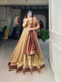 Jacquard Dupatta Delight Silk Lehenga Ensemble