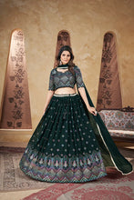 Load image into Gallery viewer, Green Designer Lehenga Choli With Dupatta