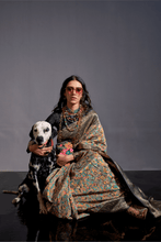 Load image into Gallery viewer, Dusty Grey Handloom Weaved Kashmiri Pashmina Silk Saree