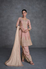 Load image into Gallery viewer, Dusky Pink Palazzo Suit With Embroidery Work