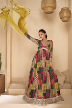 Load image into Gallery viewer, Incredible Multi-Color Printed Georgette Event Wear Gown With Dupatta