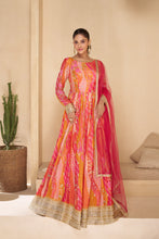 Load image into Gallery viewer, Georgette Thread Multicolor Trendy Stitched Gown Stitched