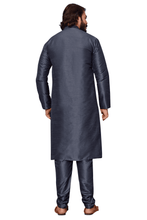 Load image into Gallery viewer, Dark Grey Silk Kurta Pyjamas