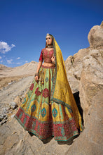 Load image into Gallery viewer, Gorgeous Green Sequins Jacquard Silk Lehenga Choli With Dupatta