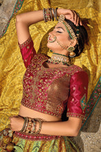 Load image into Gallery viewer, Gorgeous Green Sequins Jacquard Silk Lehenga Choli With Dupatta