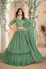 Load image into Gallery viewer, Light Green Designer Sequins Lehenga Choli In Georgette - Diva D London LTD