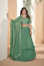 Load image into Gallery viewer, Light Green Designer Sequins Lehenga Choli In Georgette - Diva D London LTD