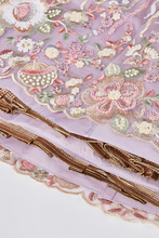 Load image into Gallery viewer, Mauve Net Sequins Thread Embroidery Lehenga Choli &amp; Dupatta