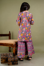 Load image into Gallery viewer, Girls Multi Colour Floral Sharara With Duppata