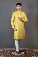 Load image into Gallery viewer, Mandarin Collar Silk Kurta Pajama