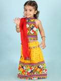 Baby Girls Yellow Bandhani Navratri Lehenga