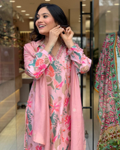 Load image into Gallery viewer, Pink Floral Ready To Wear Suit